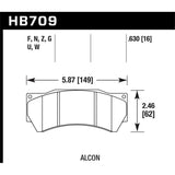 Hawk Performance DTC-70 Disc Brake Pad (HB709U.630)