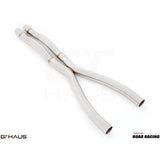 GTHAUS Section 2 (Resonator bypass) X pipe Section Stainless for 2014 Cadillac CTS(CA0123002)