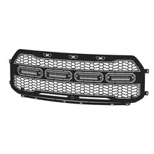 Load image into Gallery viewer, aFe Scorpion Complete Replacement Tread Design Grille Flat Black w/ LED Lights (79-21001L)