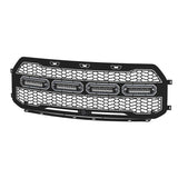 aFe Scorpion Complete Replacement Tread Design Grille Flat Black w/ LED Lights (79-21001L)