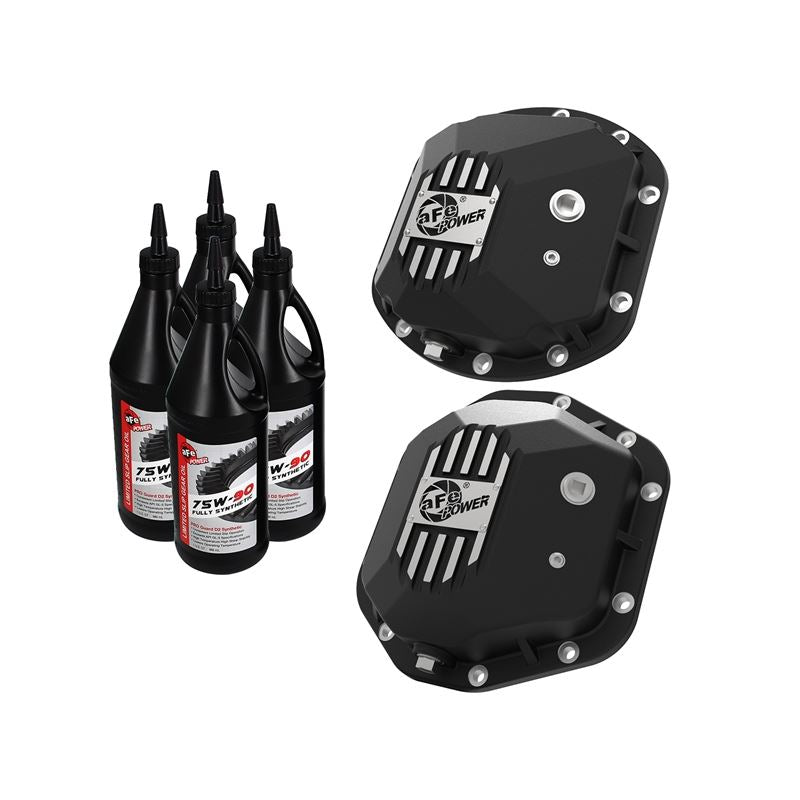 aFe Pro Series Dana 30 and Dana 44 Differential Covers Black w/ Gear Oil (46-7113AB)