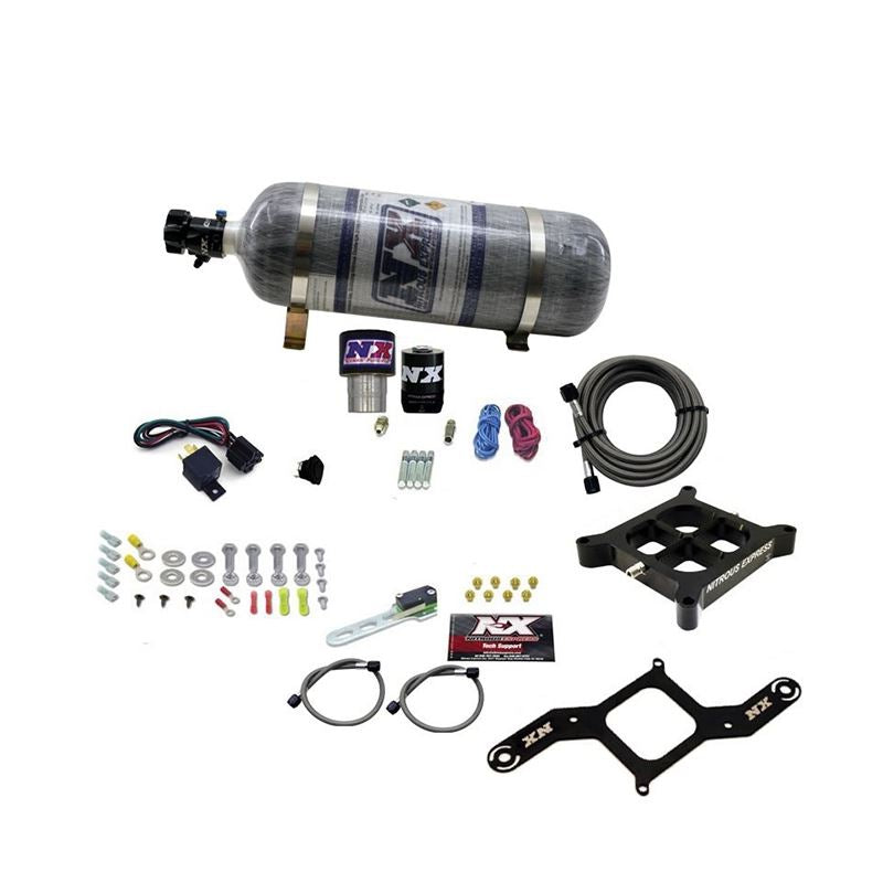 Nitrous Express Single Entry Crossbar RNC .178 4150 Flange Nitrous Kit (250-650HP) w/Compsite Bottle (63940-12)