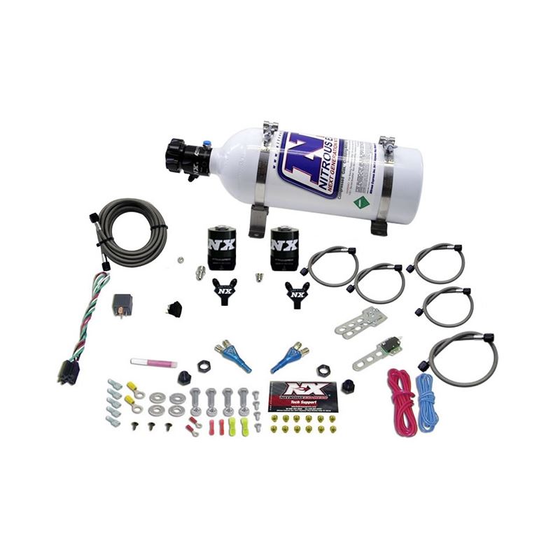 Nitrous Express Dual Nozzle Sport Compact Nitrous Kit (35-50-75HP) w/5lb Bottle (20616-05)