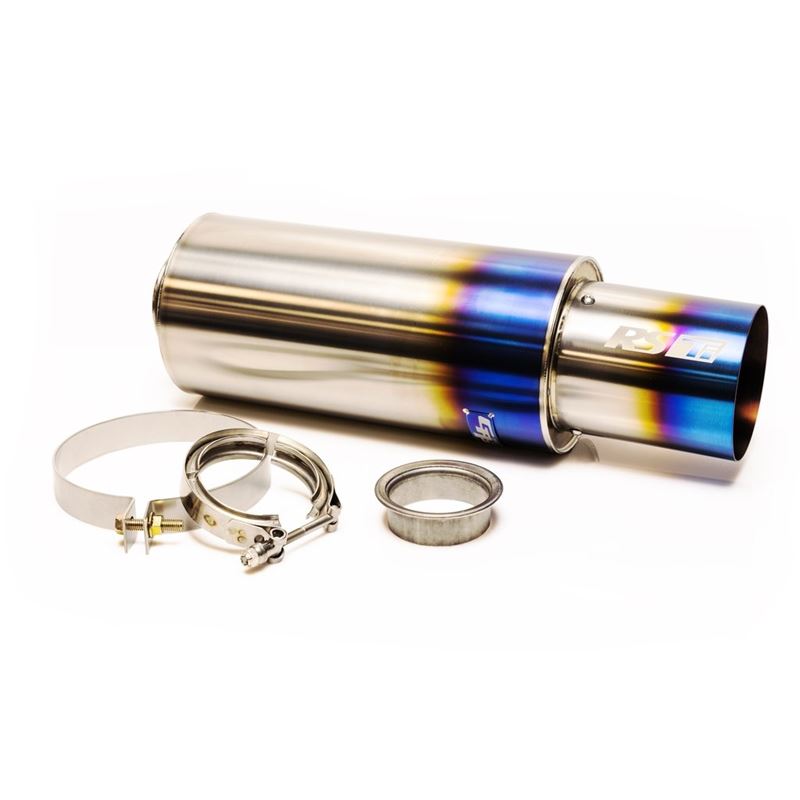 GReddy Universal 2.5in RS-Ti Titanium Muffler(140) and Tip(105) with V-band (11002530)