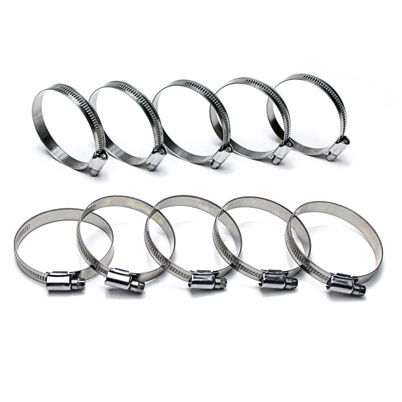 HPS Stainless Steel Embossed Hose Clamps Size 3 10pc Pack 5/16" - 9/16" (8mm-14mm) (EMSC-8-12x10)