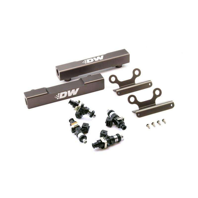 Deatschwerks Subaru top feed fuel rail upgrade kit with 1500cc injectors (6-102-1500)