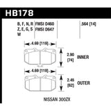 Hawk Performance HPS 5.0 Brake Pads (HB178B.564)