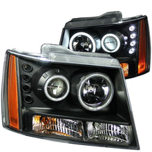 Load image into Gallery viewer, ANZO USA 2007-2013 Chevrolet Avalanche Projector Headlights w/ Halo Black (CCFL) (111109)