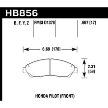 Load image into Gallery viewer, Hawk Performance HPS 5.0 Brake Pads (HB856B.667)