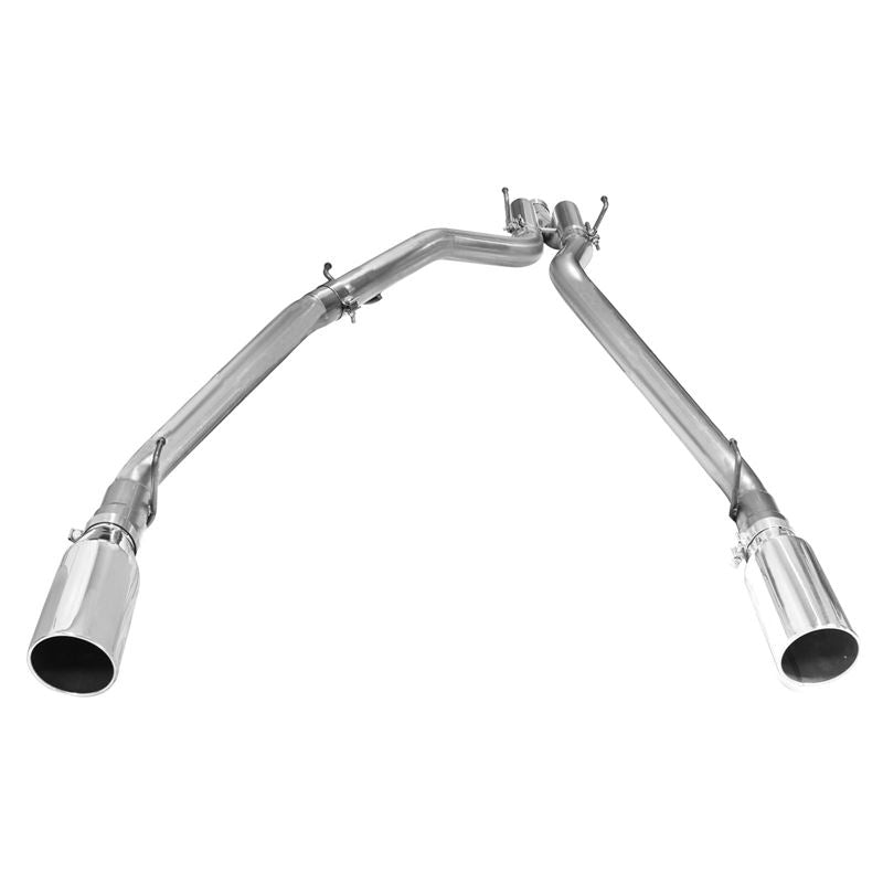 aFe Large Bore-HD 3 IN 409 Stainless Steel DPF-Back Exhaust System w/Polished Tip (49-42045-P)