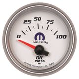 AutoMeter Mopar 52mm Short Sweep Electronic 0-100 PSI Oil Pressure Gauge (880029)