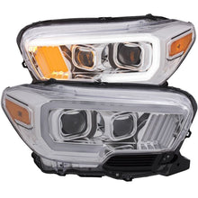 Load image into Gallery viewer, ANZO USA 2016-2017 Toyota Tacoma Projector Headlights w/ Plank Style Design Chrome w/ Amber (111378)