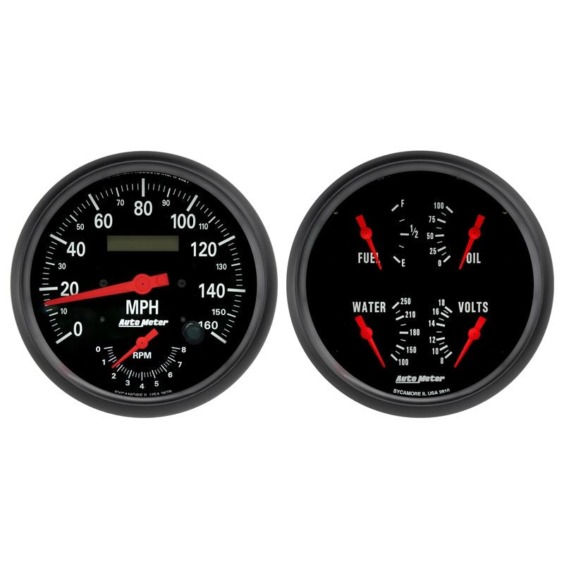 AutoMeter 5" QUAD GA & TACH/ SPEEDO COMBO, Z-SERIES (2602)