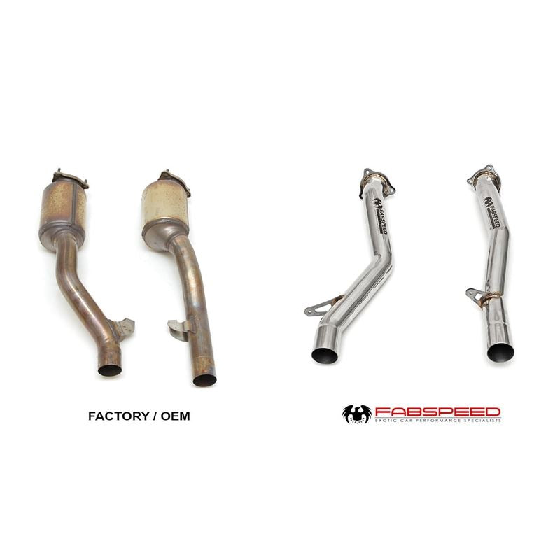 Fabspeed 958.2 Cayenne Turbo/Turbo S 2nd link comp. Pipes (15-18) (FS.POR.9582T.CB)