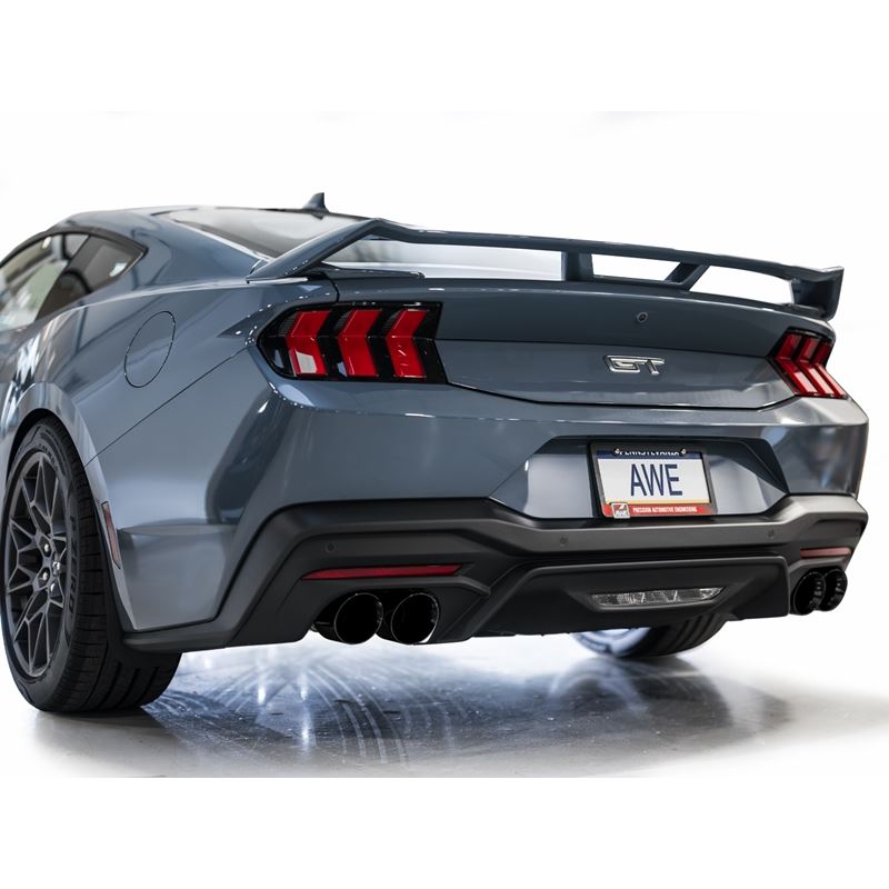 AWE SwitchPath Catback Exhaust w/ Quad Diamond Black Tips for 2024 Ford Mustang GT Fastback S650 RWD (3025-43650)