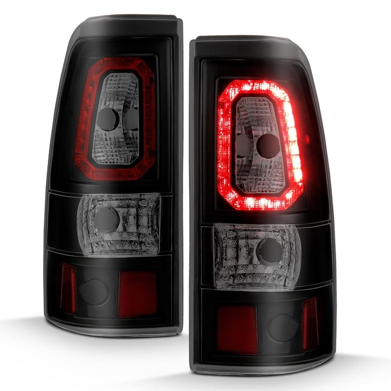 ANZO USA Tail Light Assembly, LED, Smoke Lens, Black Housing, Pair, (311325)