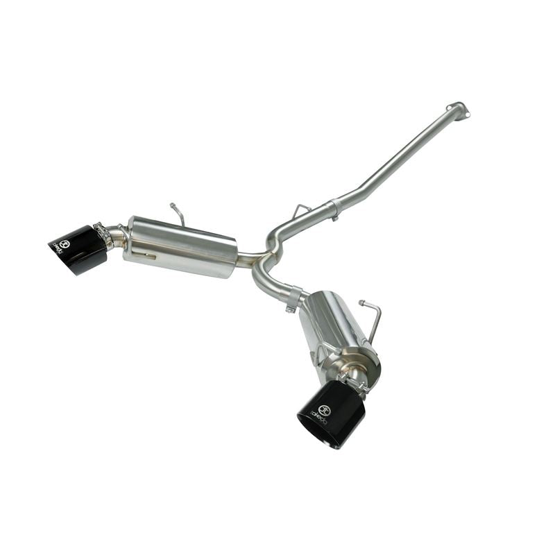 aFe Takeda 2-1/2 IN 304 Stainless Steel Cat-Back Exhaust System w/Black Tip Scion FR-S (49-36023-B)