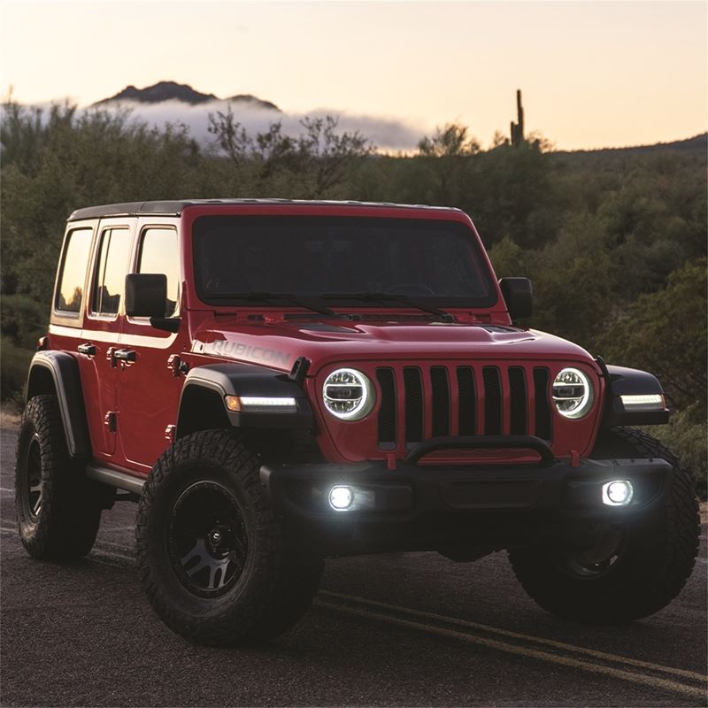 Rigid Industries 360-Series 4in LED SAE J583 Fog Light - 2018+ Jeep JL Rubicon - White (Pair) (37106)