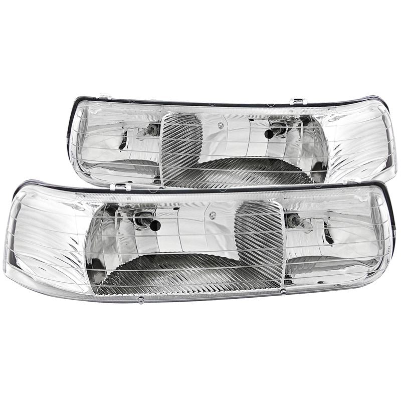 ANZO USA 1999-2002 Chevrolet Silverado 1500 Crystal Headlights Chrome (111011)