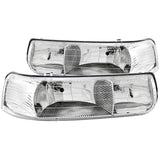 ANZO USA 1999-2002 Chevrolet Silverado 1500 Crystal Headlights Chrome (111011)