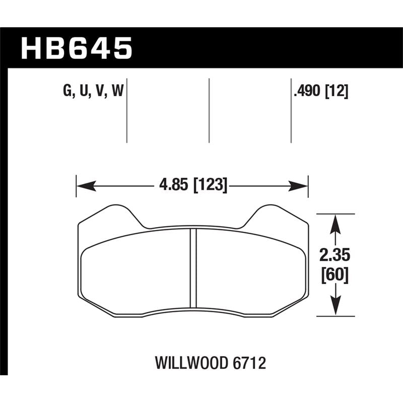 Hawk Performance Motorsports Brake Pads (HB645V.490)