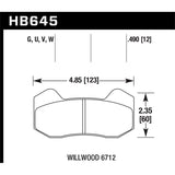 Hawk Performance Motorsports Brake Pads (HB645V.490)