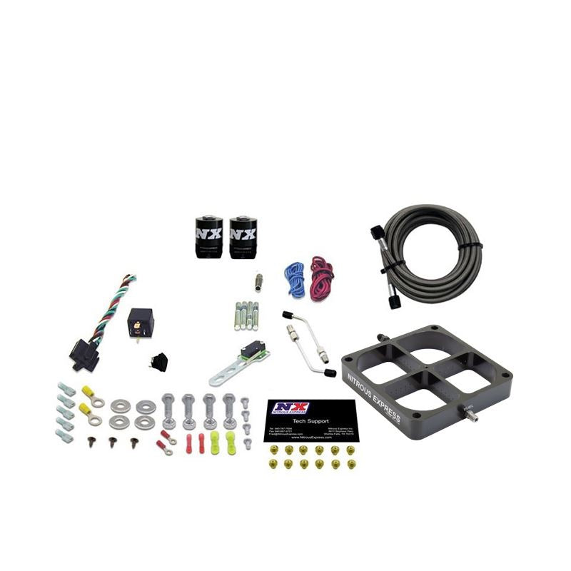 Nitrous Express Single Entry Crossbar 8500 Based Throttle Body Nitrous Kit w/No Bottle (63980-00)