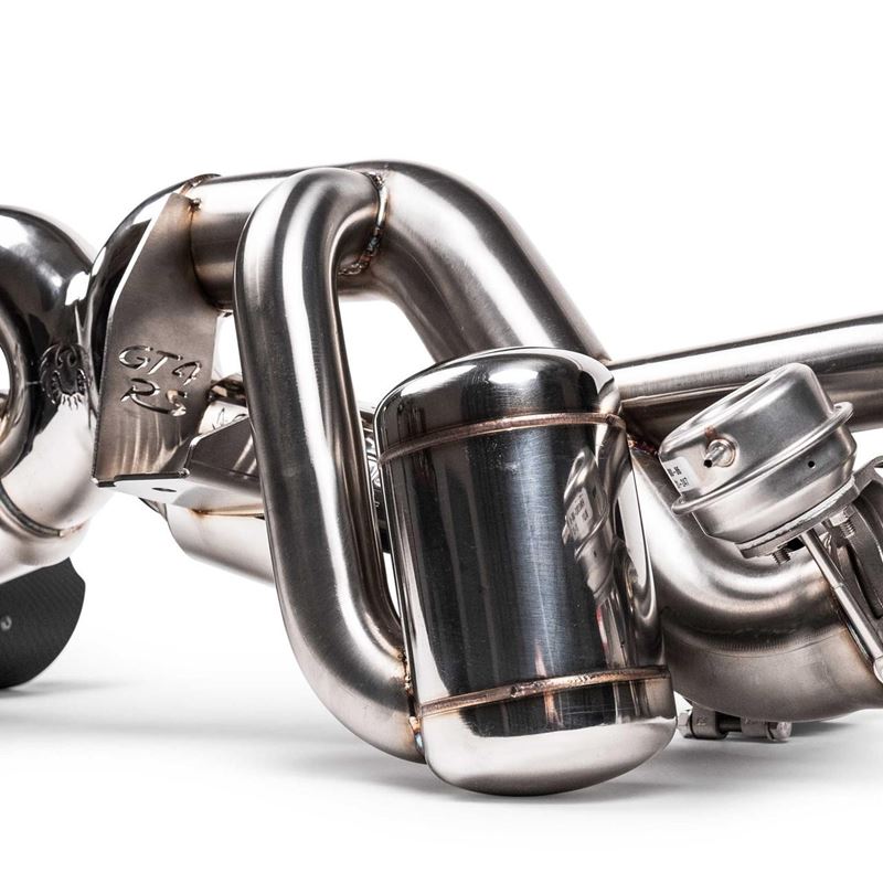 Fabspeed Porsche 718 GT4 RS Valvetronic X-Pipe Cat-Back Exhaust System (2022+)(FS.POR.718GT4RS.VLVP)