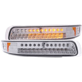 ANZO USA 1999-2002 Chevrolet Silverado 1500 LED Parking Lights Chrome w/ Amber Reflector (511054)