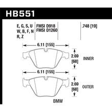 Load image into Gallery viewer, Hawk Performance DTC-70 Brake Pads (HB551U.748)