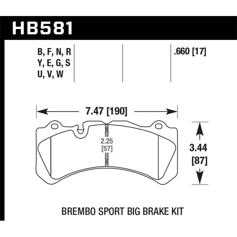 Hawk Performance HPS 5.0 Brake Pads (HB581B.660)