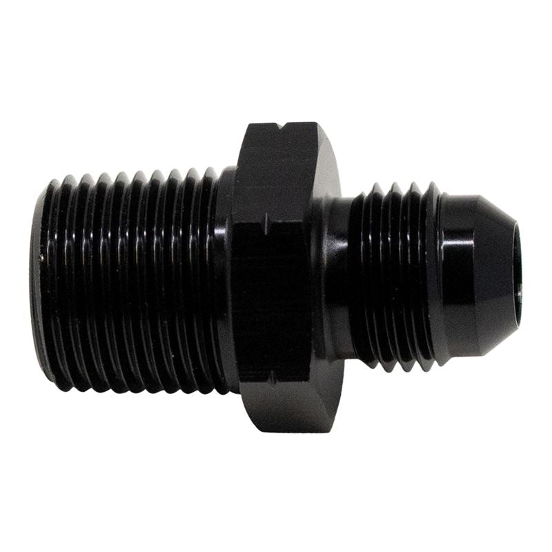 DeatschWerks 6AN Male Flare to 3/8in Male NPT Adapter - Anodized Matte Black(6-02-0902-B)