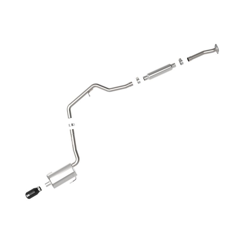 Takeda 2-1/4 IN 304 Stainless Steel Cat-Back Exhaust System w/Black Tip for 2012-2016 Subaru Impreza(49-36052-B)