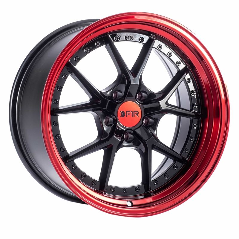 F1R F105 19x8.5 - Gloss Black/ Red Lip Wheel