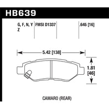 Load image into Gallery viewer, Hawk Performance DTC-60 Brake Pads (HB639G.645)