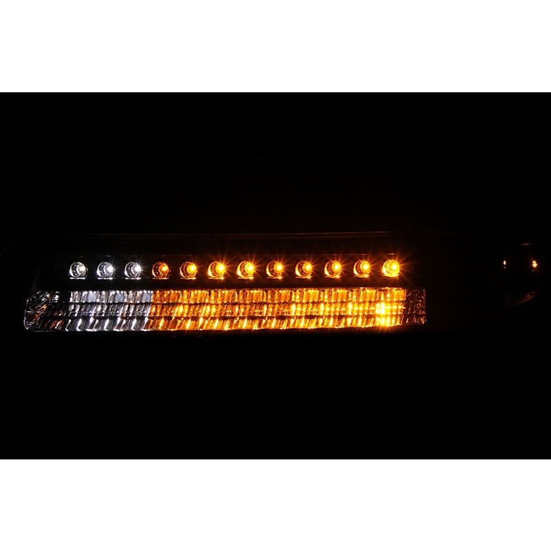 ANZO USA 1999-2002 Chevrolet Silverado 1500 LED Parking Lights Black w/ Amber Reflector (511055)