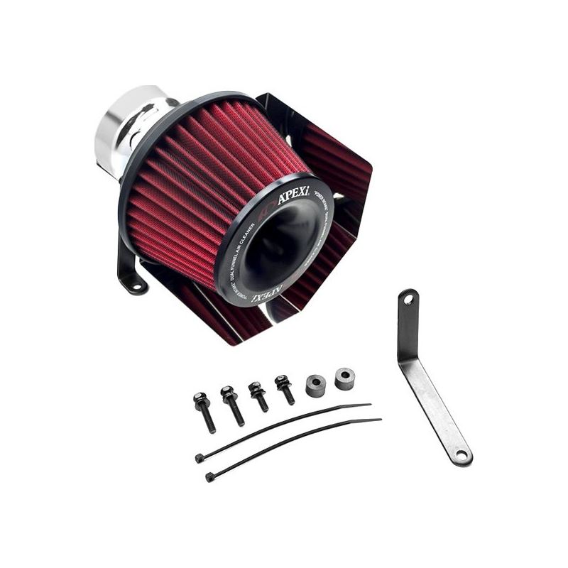 APEXiÂ® Power Metal Polished Short Ram Air Intake System with Red Filter (508-Z003)