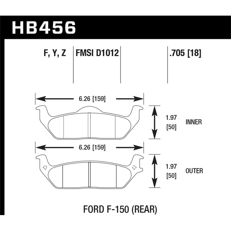 Hawk Performance HPS Brake Pads (HB456F.705)