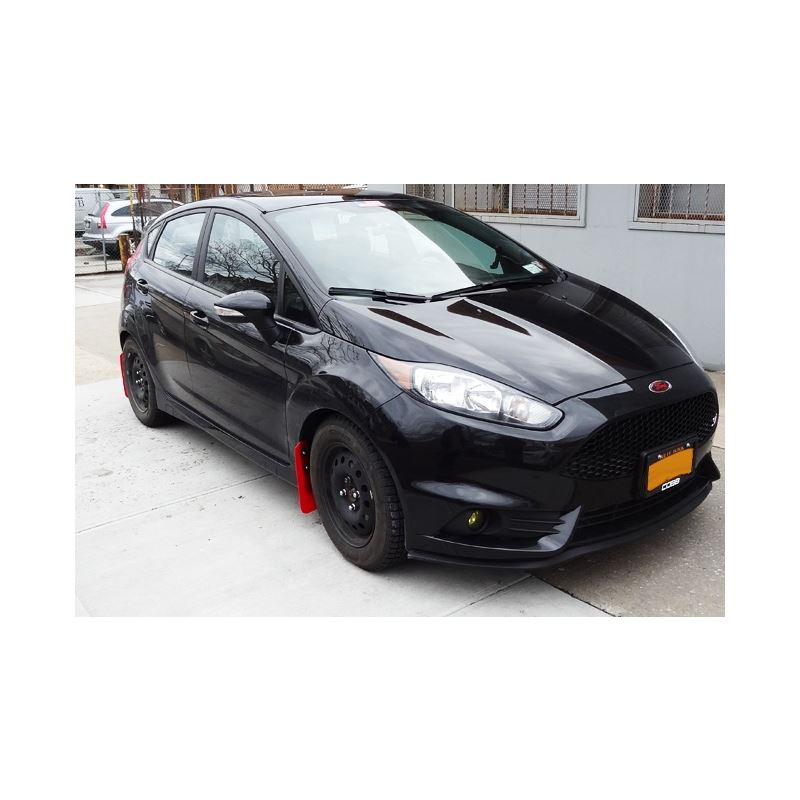 Rally Armor Black Mud Flap/Grey Logo for 2014-2019 Ford Fiesta (MF29-UR-BLK/GRY)