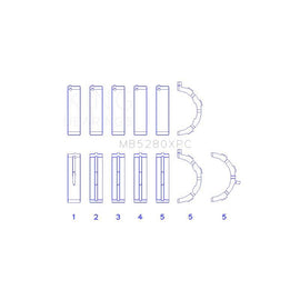 King Engine Bearings Main Bearing Set for 2000-2005 Ford Excursion (MB5280XPC)