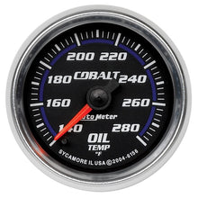 Load image into Gallery viewer, AutoMeter Cobalt 52mm 140-280 Deg F Full Sweep Electronic Oil Temp Gauge (6156)