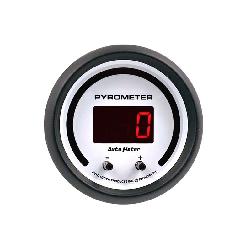 AutoMeter 52.4mm White Two Channel 0-2000 Degree Pyrometer (EGT) Phantom Elite Digital Gauge (6744-PH)