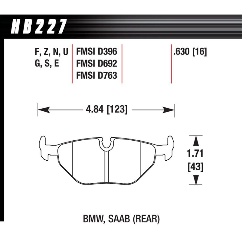 Hawk Performance Blue 9012 Brake Pads (HB227E.630)