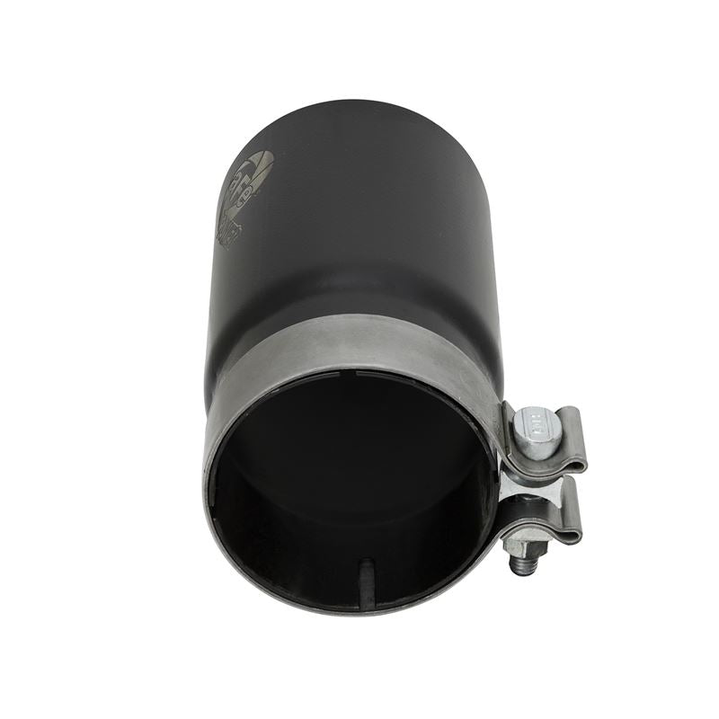 aFe MACH Force-Xp Stainless Steel Clamp-on Exhaust Tip Black Right Side Exit (49T35404-B07)