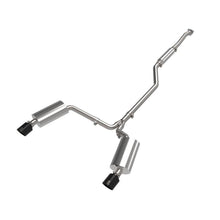 Load image into Gallery viewer, Takeda 2-1/2 IN to 2-1/4 IN 304 Stainless Steel Cat-Back Exhaust System Black (49-36629-B)