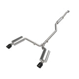 Takeda 2-1/2 IN to 2-1/4 IN 304 Stainless Steel Cat-Back Exhaust System Black (49-36629-B)