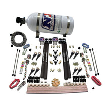 Load image into Gallery viewer, Nitrous Express SX2 Dual Stage/Gas/Rails 8 Nozzles Nitrous Kit (200-1200HP) w/10lb Bottle (90209-10)