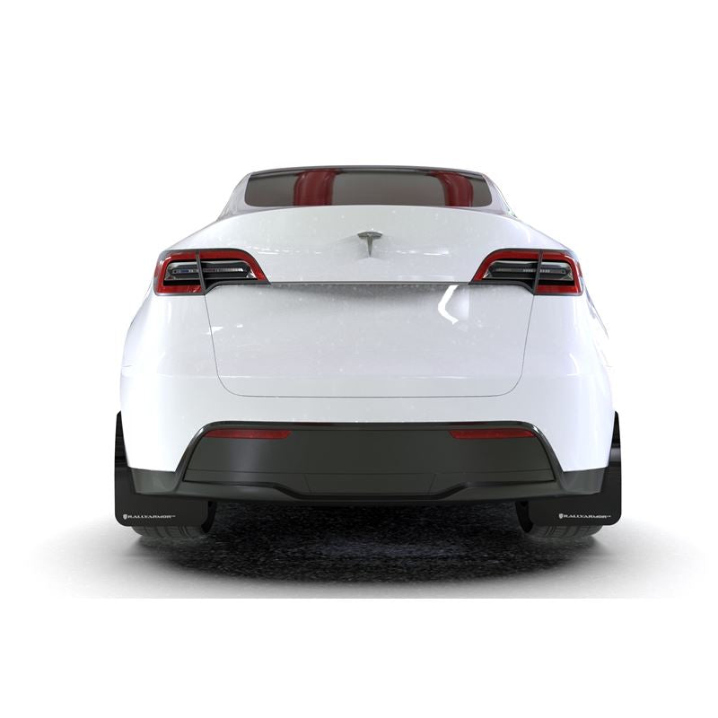 Rally Armor Black UR Mud Flap w/ Red Logo for 2020-2022 Tesla Y (MF72-UR-BLK/RD)