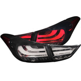 ANZO USA 2011-2013 Hyundai Elantra LED Taillights Smoke 4pc (321297)