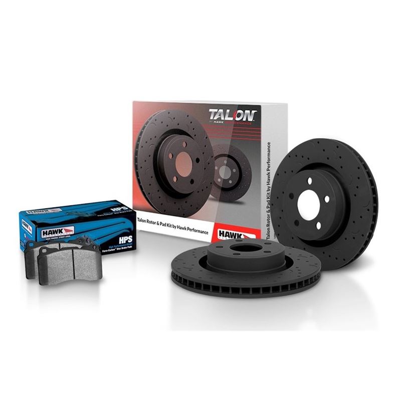 Hawk Performance Talon Cross-Drilled and Slotted and HPS Brake Pad Kit (HKC4047.430F)